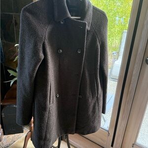 Dark brown Double-Breasted Women's Coat